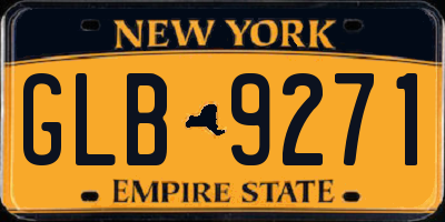 NY license plate GLB9271