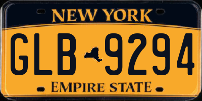 NY license plate GLB9294