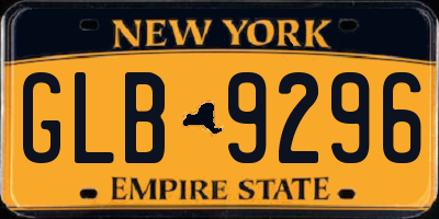 NY license plate GLB9296