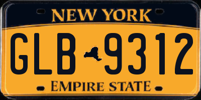 NY license plate GLB9312