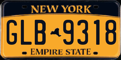 NY license plate GLB9318