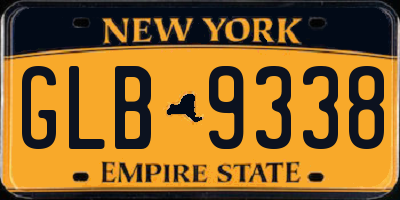 NY license plate GLB9338