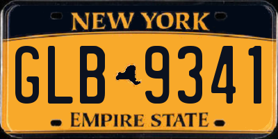 NY license plate GLB9341