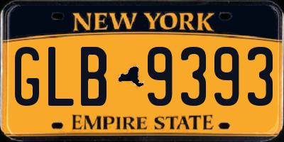 NY license plate GLB9393