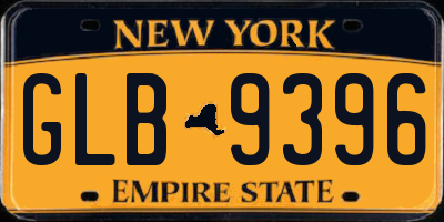 NY license plate GLB9396