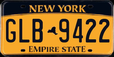 NY license plate GLB9422