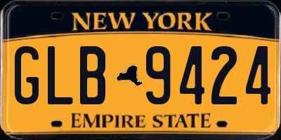 NY license plate GLB9424