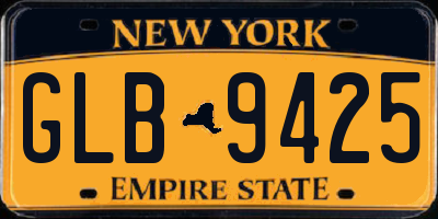 NY license plate GLB9425
