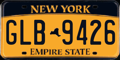 NY license plate GLB9426