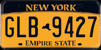 NY license plate GLB9427