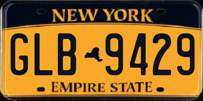 NY license plate GLB9429