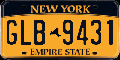 NY license plate GLB9431