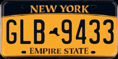 NY license plate GLB9433