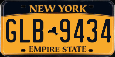 NY license plate GLB9434