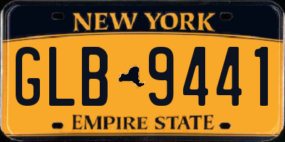 NY license plate GLB9441