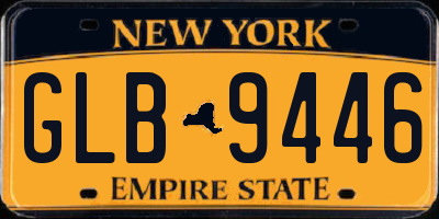 NY license plate GLB9446