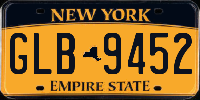 NY license plate GLB9452