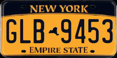 NY license plate GLB9453