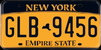 NY license plate GLB9456