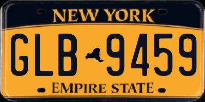 NY license plate GLB9459