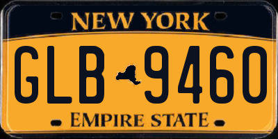 NY license plate GLB9460