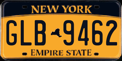NY license plate GLB9462