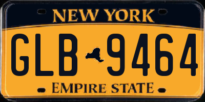 NY license plate GLB9464