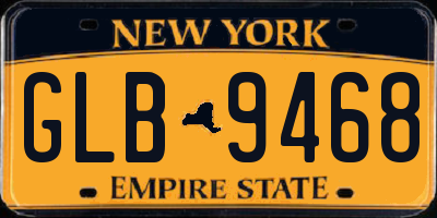NY license plate GLB9468