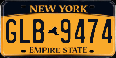 NY license plate GLB9474