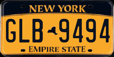 NY license plate GLB9494