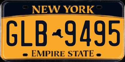 NY license plate GLB9495