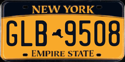 NY license plate GLB9508