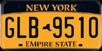 NY license plate GLB9510