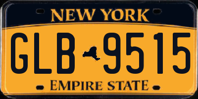 NY license plate GLB9515