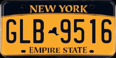 NY license plate GLB9516