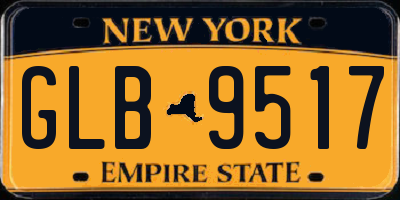 NY license plate GLB9517