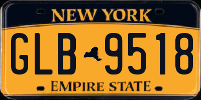 NY license plate GLB9518