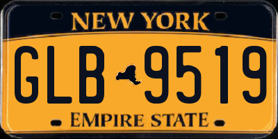 NY license plate GLB9519