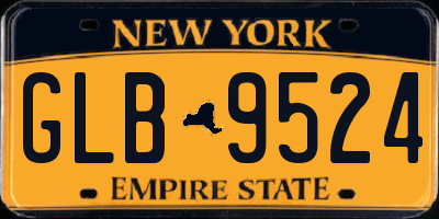 NY license plate GLB9524