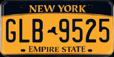 NY license plate GLB9525