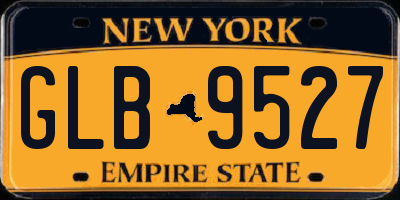 NY license plate GLB9527