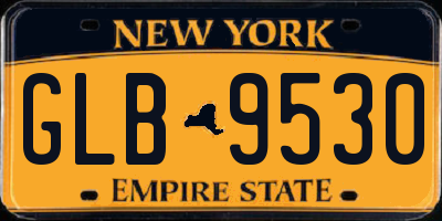 NY license plate GLB9530