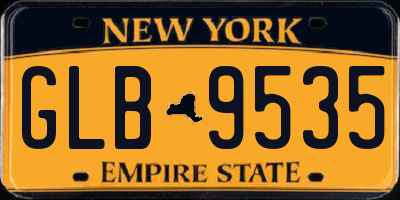 NY license plate GLB9535