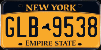 NY license plate GLB9538