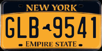 NY license plate GLB9541