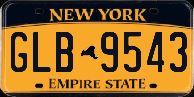 NY license plate GLB9543