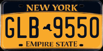 NY license plate GLB9550