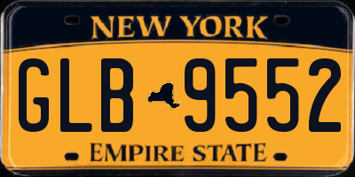 NY license plate GLB9552