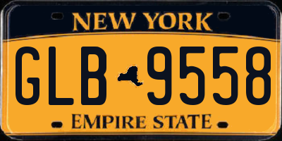 NY license plate GLB9558