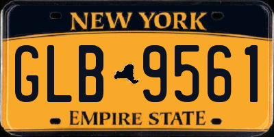 NY license plate GLB9561